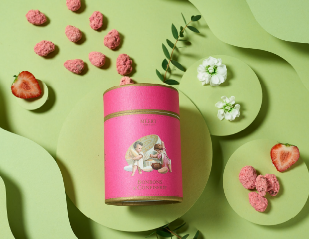 Méert Canister with Pink Pralines