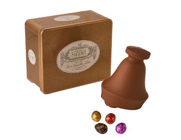 Cloche de Pâques garnie - Lait (coffret métal)